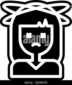 Allergies dizzy icon . Stock Vector