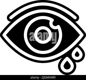 Allergies eye icon . Stock Vector