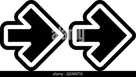 Arrow double icon . Stock Vector