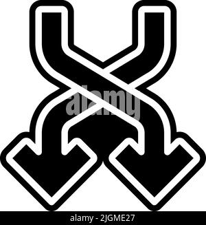 Arrow shuffle arrows icon . Stock Vector