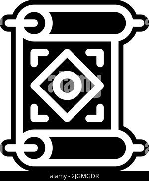 Chinese new year ancient scroll icon . Stock Vector