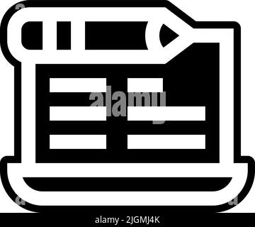Copywriting blog icon . Stock Vector