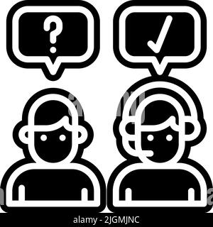 Customer service question icon . Stock Vector