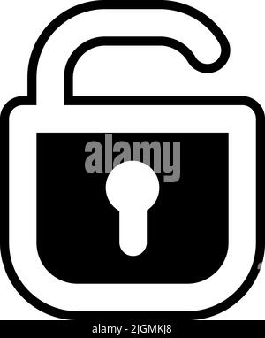 Essentials unlock icon . Stock Vector