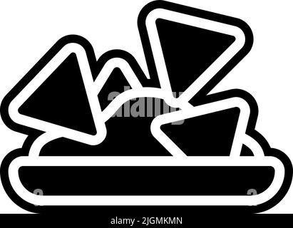 Fast food nachos icon . Stock Vector
