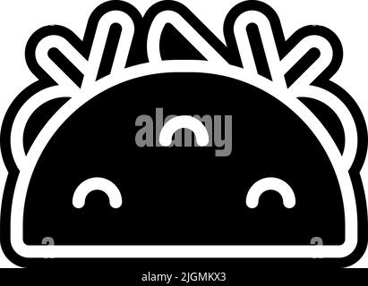 Fast food taco icon . Stock Vector
