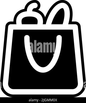 Grocery shopping bag icon . Stock Vector