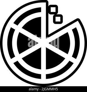 Italian food pizza icon . Stock Vector