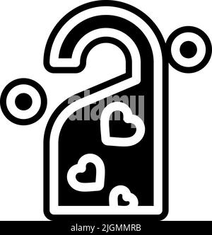 Love do not disturb sign icon . Stock Vector