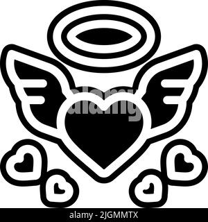 Love angel icon . Stock Vector