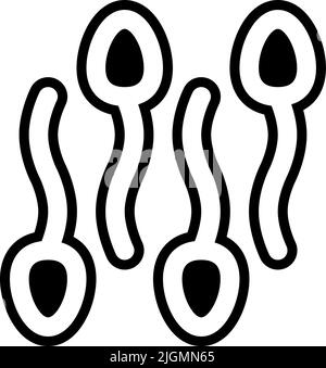 Microbiology sperm icon . Stock Vector