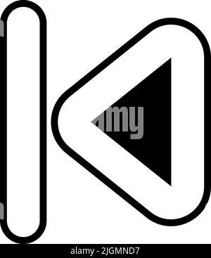 Multimedia skip button icon . Stock Vector