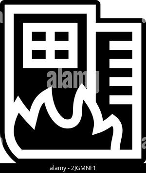 explosion earthquake disaster glyph icon vector illustration Stock ...