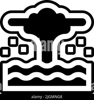 Natural disaster volcano icon . Stock Vector