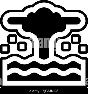 Natural disaster volcano icon . Stock Vector