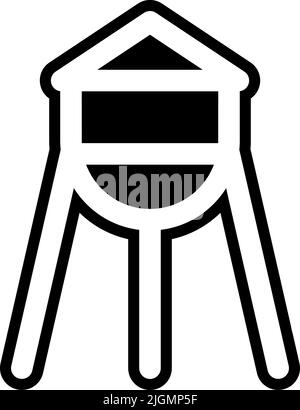 Plumber water tower icon . Stock Vector