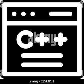 Programming c++ icon . Stock Vector