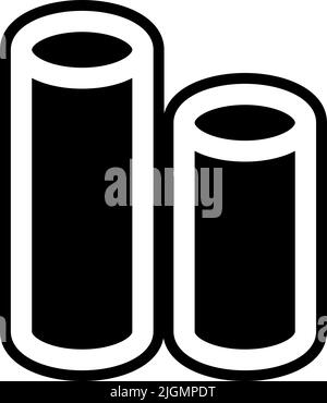 Drainage pipe system black glyph icons set on white space Stock Vector ...
