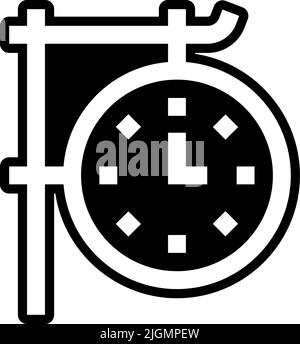 Public transportation clock icon . Stock Vector