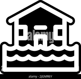 Spring flood icon . Stock Vector