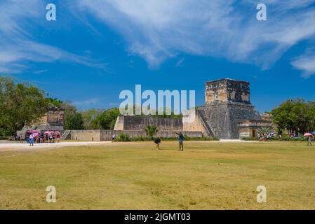 The Grand Ball Court, Gran Juego de Pelota of Chichen Itza archaeological site in Yucatan, Mexico. Stock Photo