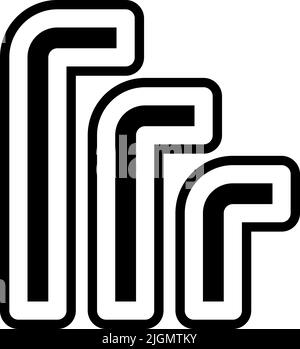Tattoo studio keys icon . Stock Vector
