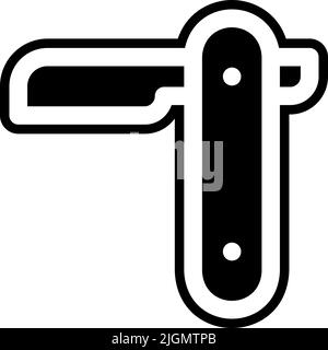 Tattoo studio razor icon . Stock Vector