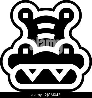 Wildlife crocodile icon . Stock Vector