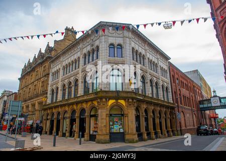 Waterstones building at 3 Fishergate at Cheapside in historic city centre of Preston, Lancashire, UK. Stock Photo