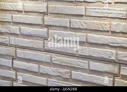 Brick wall in the kitchen background texture in high resolution Stock Photo