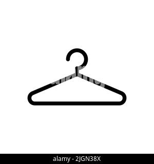 Clothes hanger. Hanger icon vector isolated on white background Stock Vector