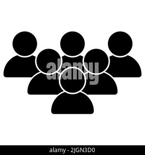Talking people vector icon isolated on white background. People icon. Group of people vector Stock Vector