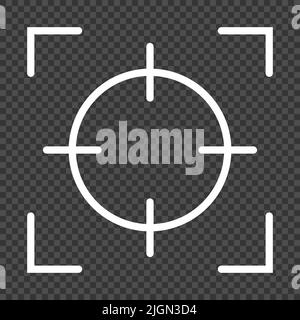 Camera focus lens vector icon isolated. Camera focus line Stock Vector