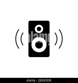 Speaker vector icon isolated on white background. Vector audio speaker icon Stock Vector