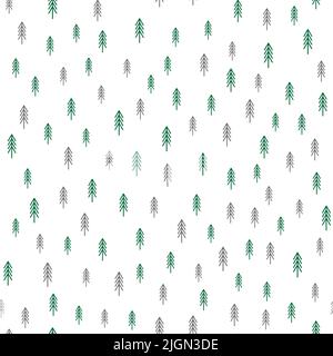Seamless background with christmas trees Stock Vector