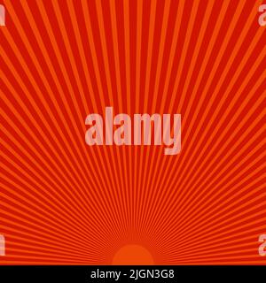Abstract red sun rays background Stock Vector