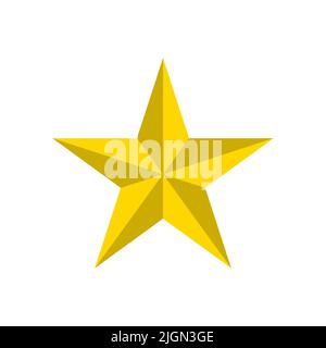 Gold star logo vector isolated on white background Stock Vector
