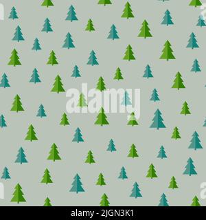 Seamless pattern with christmas trees Stock Vector