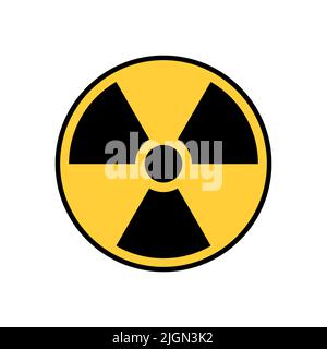 Radioactive sign vector icon isolated on white background Stock Vector