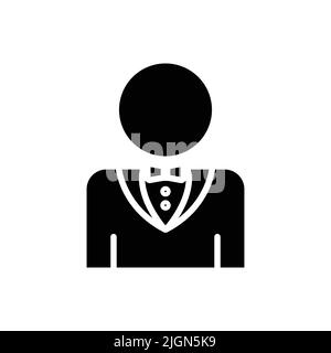 Bridegroom icon. Icon related to wedding. Solid icon style, glyph. Simple design editable Stock Vector