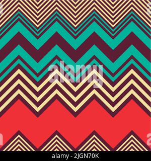 Seamless ZigZag Pattern. Abstract  Colorful Background. Vector Regular Texture Stock Vector