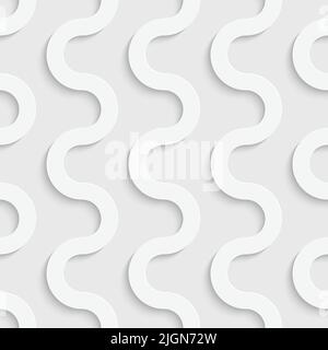 Seamless Wave Pattern. Vector Soft Background. Regular White Texture Stock Vector