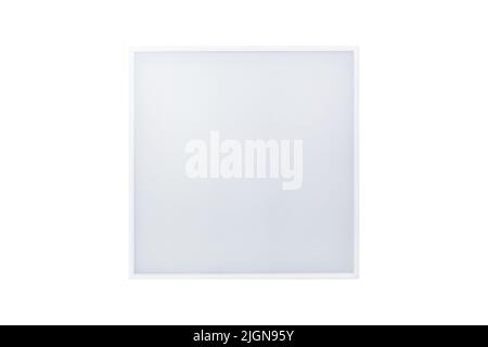 White frame or poster isolated in a white background. Blank square photo frame mockup template for paintings or photographs. Picture on the wall Stock Photo