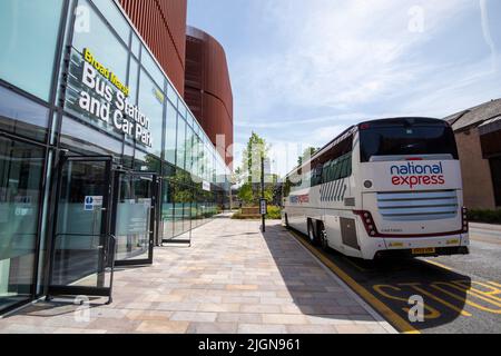 The new Broad Marsh Car Park and Bus Station in Nottingham City Centre June 2022, Nottinghamshire England UK Stock Photo
