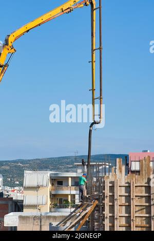 builder, a very dangerous profession Stock Photo