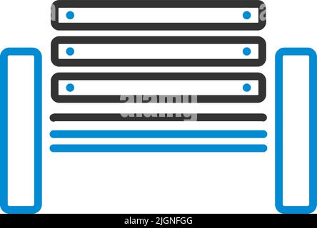Tennis Player Bench Icon. Bold outline design with editable stroke width. Vector Illustration. Stock Vector