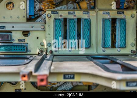 2 Sepecat Jaguar GR1 jets used as range targets, Pembrey Sands, Wales, UK Stock Photo