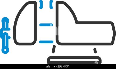 Icon Of Vise. Bold outline design with editable stroke width. Vector Illustration. Stock Vector