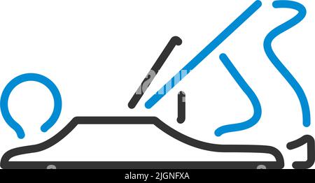 Icon Of Jack-plane. Bold outline design with editable stroke width. Vector Illustration. Stock Vector