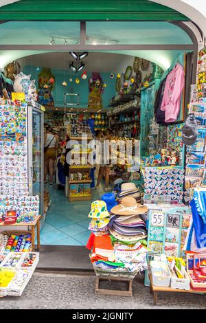 Gift Shop, Positano, Amalfi Coast, Italy Stock Photo